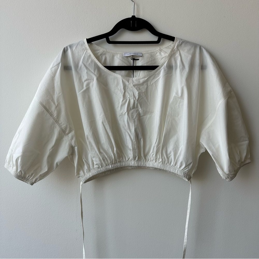NWT Ninety Percent Quinn Cotton Poplin Crop Top